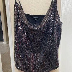 Torrid NYE Black/ Silver Shimmer Cami